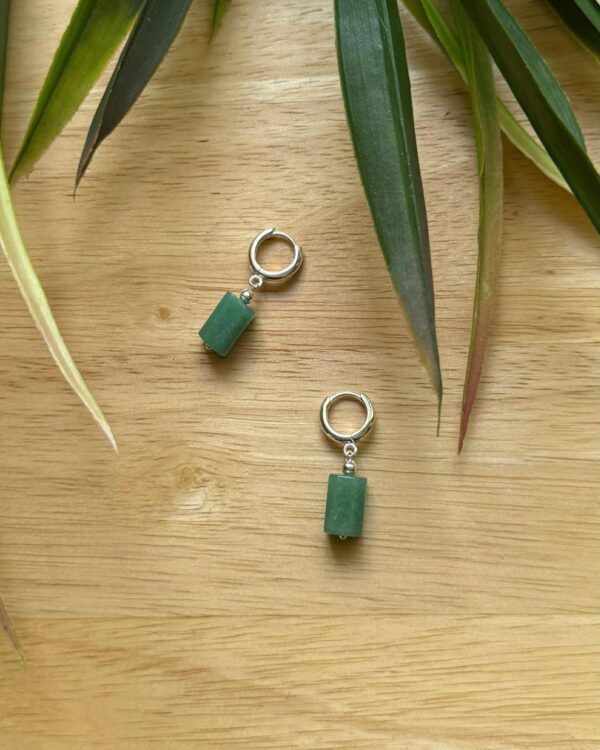 ავანტურინის საყურე - "LEAFY"