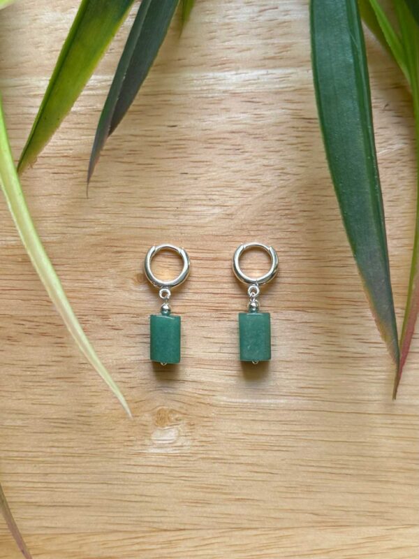 ავანტურინის საყურე - "LEAFY"