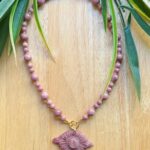 როდონიტი rhodonite მძივი 6 როდონიტის მძივი - "FLORINA"